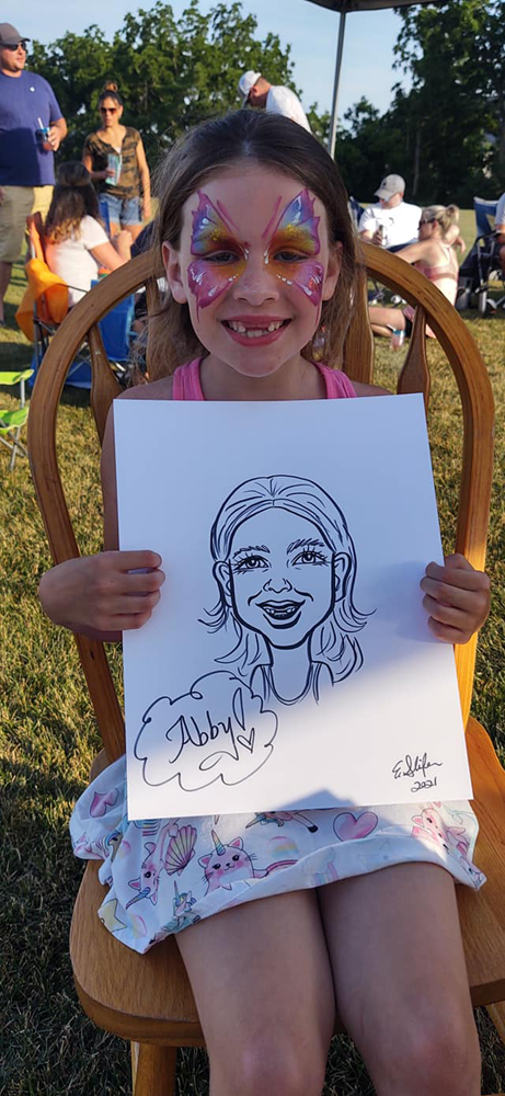 Caricature Drawing Hampton PA by Eileen Slifer, Artist